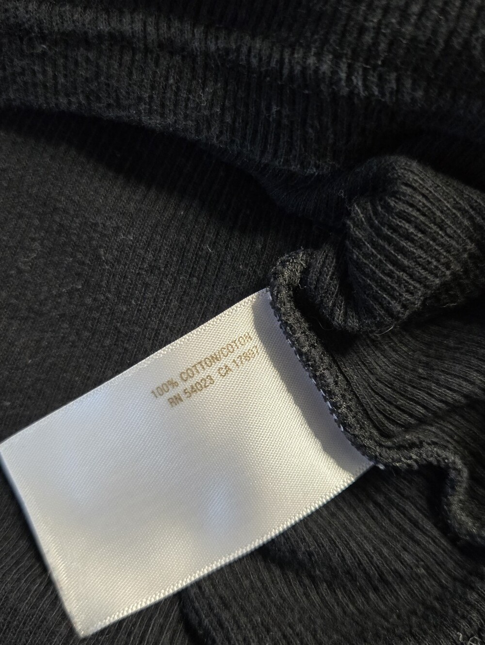 Y2K Vintage Classic Old Navy 100% Cotton Black Ribbed Tank Top Medium - Picture 5 of 9